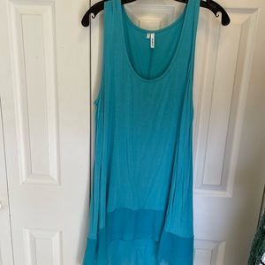 Studio Y top with sheer hem and sleeveless